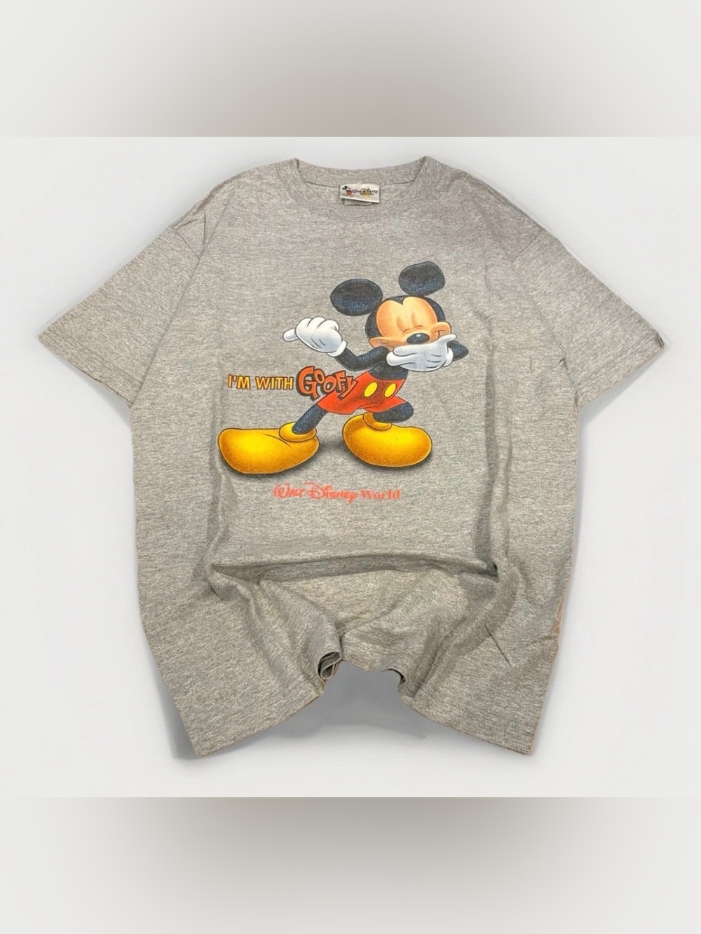 Vintage Mickey Mouse T-Shirt "I'm With Goofy" Disney World Tee Size Medium